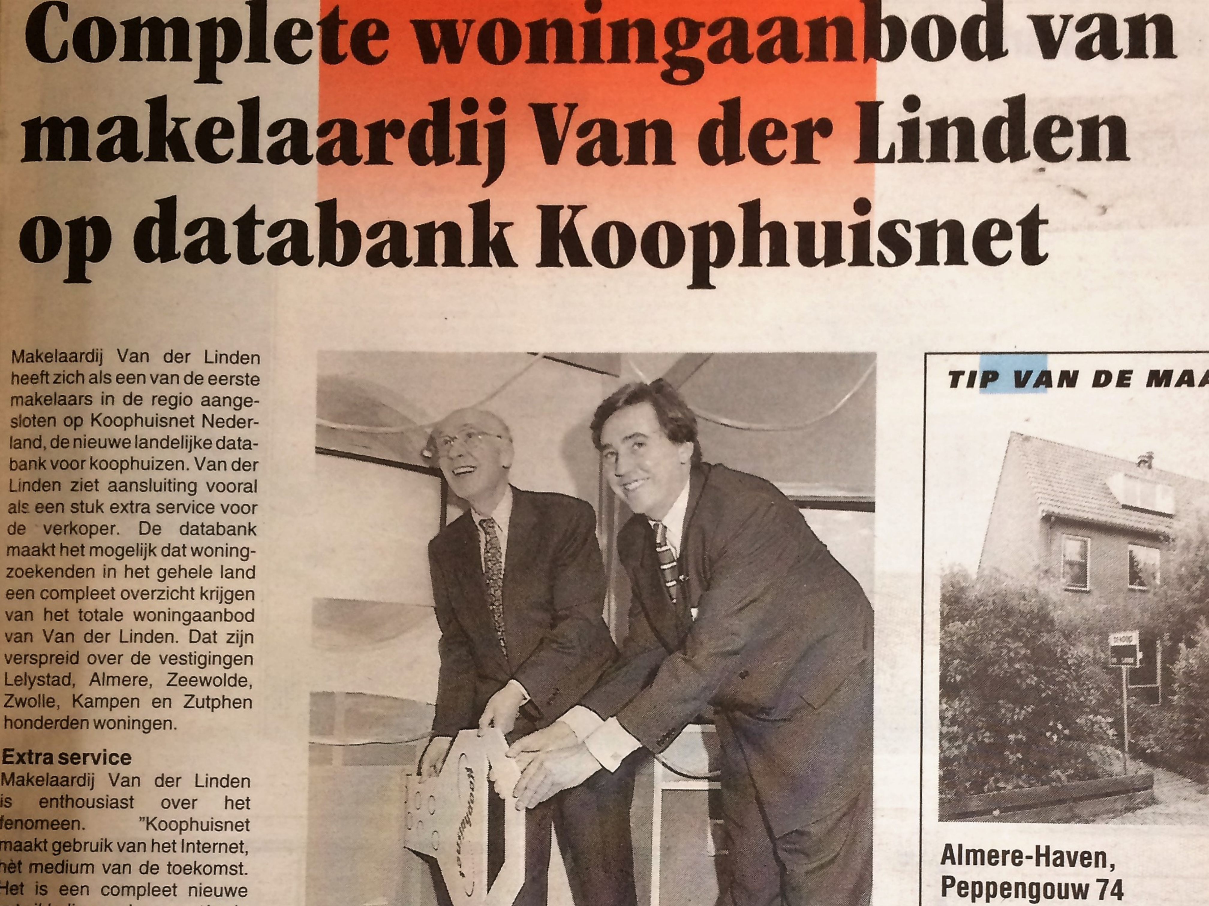 Van der Linden Makelaardij voor het eerst online